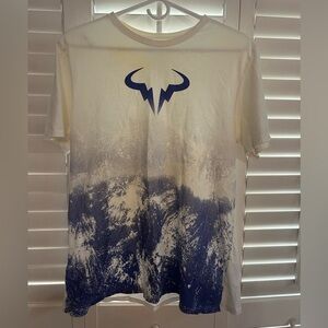Nike White & Blue Men’s Tennis Rafael Nadal T-Shirt